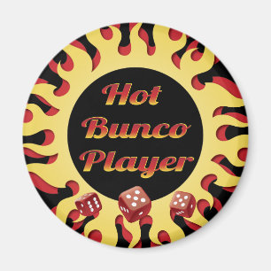 hot bunco player met rode dop magneet