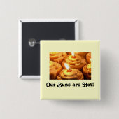Hot Buns Vierkante Button 5,1 Cm (Voorkant /achterkant)
