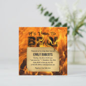 Hot-Burning Fire BBQ Baby Shower-uitnodigingen Kaart (Staand voorkant)