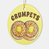 Hot Buttered Crumpets UK Cuisine British Food Keramisch Ornament (Links)