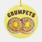 Hot Buttered Crumpets UK Cuisine British Food Keramisch Ornament (Achterkant)