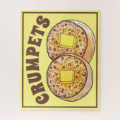 Hot Buttered Crumpets UK Cuisine British Food Legpuzzel (Verticaal)