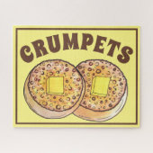 Hot Buttered Crumpets UK Cuisine British Food Legpuzzel (Horizontaal)