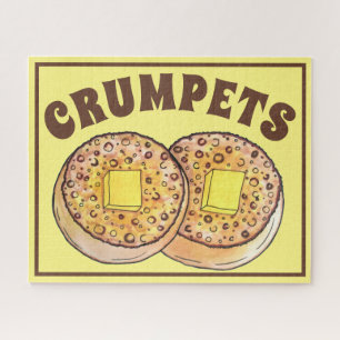 Hot Buttered Crumpets UK Cuisine British Food Legpuzzel
