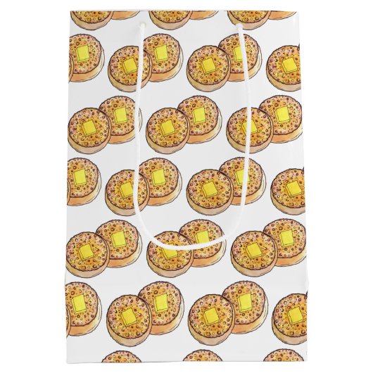 Hot Buttered Crumpets UK Cuisine British Food Medium Cadeauzakje (Achterkant)