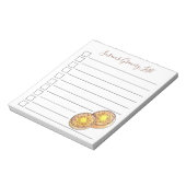 Hot Buttered Crumpets UK Cuisine British Food Notitieblok (Linkerzijde)