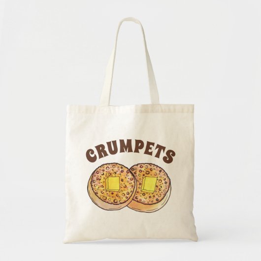 Hot Buttered Crumpets UK Cuisine British Food Tote Bag (Voorkant)