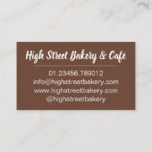 Hot Buttered Crumpets UK Cuisine British Food Visitekaartje (Achterkant)