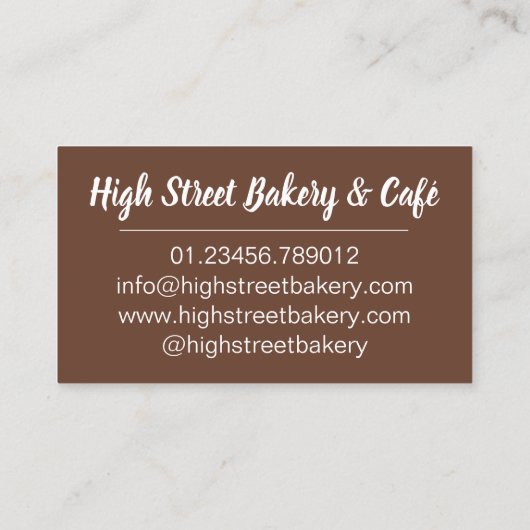 Hot Buttered Crumpets UK Cuisine British Food Visitekaartje (Achterkant)