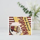 Hot Buttered Popcorn Ad Briefkaart (Staand voorkant)