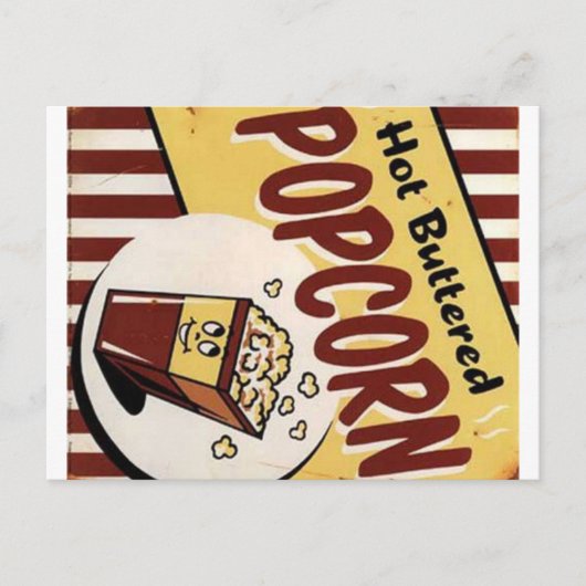 Hot Buttered Popcorn Ad Briefkaart (Voorkant)