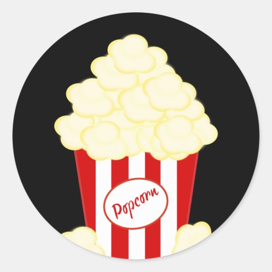 Hot Buttered Popcorn film Ronde Sticker (Voorkant)