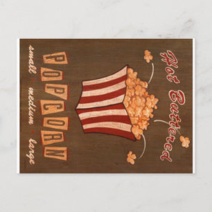 Hot Buttered Popcorn Vintage Ad Briefkaart 2