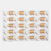 Hot Buttered Rum kaneel Winter Drink Cocktail Theedoek (Horizontaal)