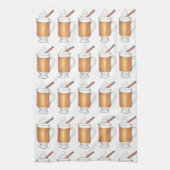 Hot Buttered Rum kaneel Winter Drink Cocktail Theedoek (Verticaal)