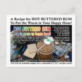 HOT BUTTERED RUM RECIPE BRIEFKAART (Voorkant)