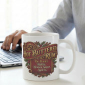 Hot Buttered Rum Vintage Recept Label Koffiemok