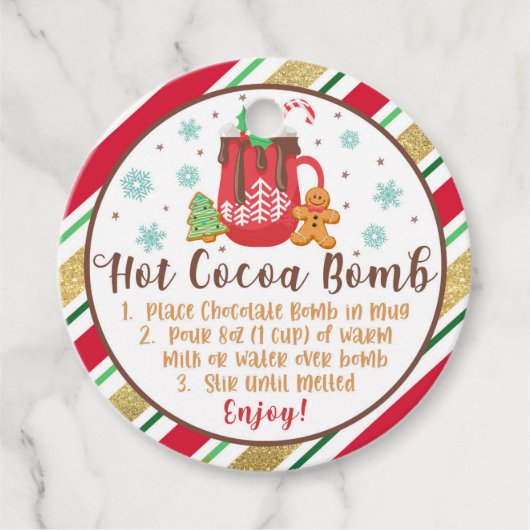 Hot-caca-bomb Favor-tag Bedankjes Labels (Voorkant)