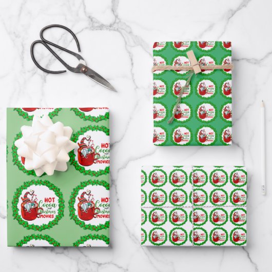 Hot-caca kerstfilms met gnoom Gift Wrap Inpakpapier Vel (Voorkant)