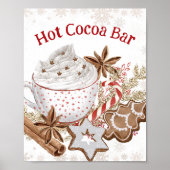 Hot Cacao Bar Kerstkoekjes Poster (Voorkant)