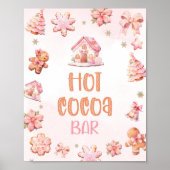 Hot cacao bar Little Cookie Kerstmis Verjaardag Poster (Voorkant)