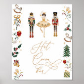 Hot cacao bar notenkraker suiker pruim fee verjaar poster (Voorkant)