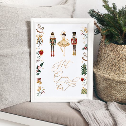 Hot cacao bar notenkraker suiker pruim fee verjaar poster