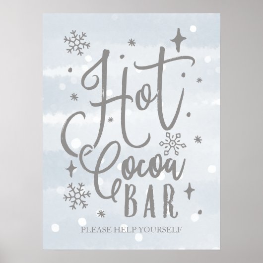 Hot cacao bar teken winter Baby shower teken Poster (Voorkant)