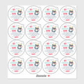 Hot Cacao Bomb Schattigee Chocolade Cup Instructie Sticker (Vel)