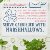 Hot cacao chocolade recept keukenhanddoek (Gevouwen)