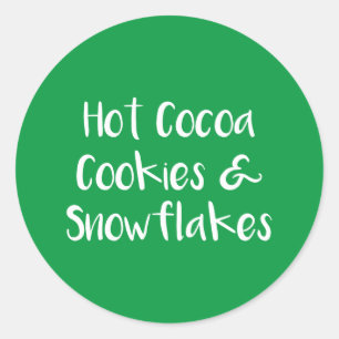 Hot Cacao Cookies en Sneeuwvlokken Stickers