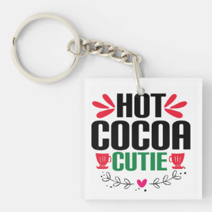 Hot cacao cutie - charmante kerst sleutelhanger