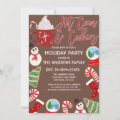 Hot-cacao en cookies Illustrations Holiday Kaart (Voorkant)