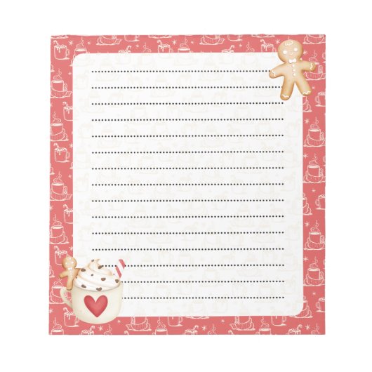 Hot Cacao & Gingerbread Cookie Notitieblok (Voorkant)