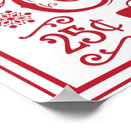 Hot-cacao  retro poster (Hoek)