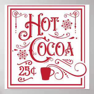 Hot-cacao  retro poster