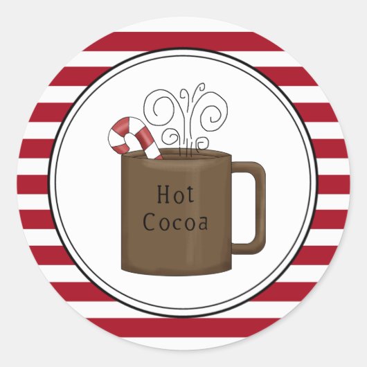 Hot cacao vakantie envelop afdichtingen Stickers (Voorkant)