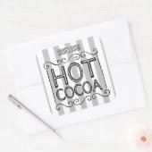 Hot Cacao Voeg Jouw namen toe Vierkante Sticker (Envelop)