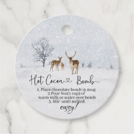 Hot-cacaobambroederfamilie en baby het is koud bedankjes labels