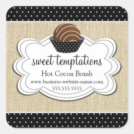 Hot-cacaochocolade-bomb Vierkante Sticker