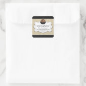 Hot-cacaochocolade-bomb Vierkante Sticker (Tas)