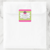 Hot-cacaochocolade-bomb Vierkante Sticker (Tas)