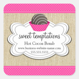 Hot-cacaochocolade-bomb Vierkante Sticker