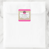 Hot-cacaochocolade-bomb Vierkante Sticker (Tas)