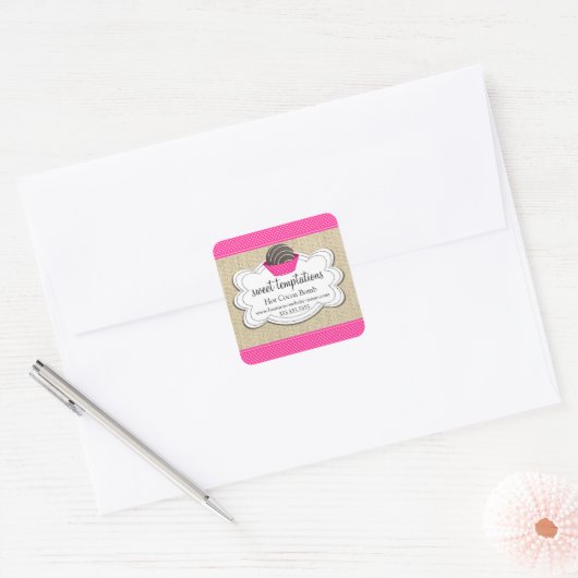 Hot-cacaochocolade-bomb Vierkante Sticker (Envelop)