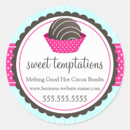 Hot-cacaochocolade-bommen Ronde Sticker