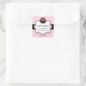 Hot-cacaochocolade-bommen Vierkante Sticker (Tas)