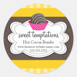 Hot-cacaochocolate-bommen Square-sticker Ronde Sticker