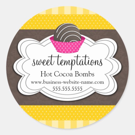 Hot-cacaochocolate-bommen Square-sticker Ronde Sticker (Voorkant)