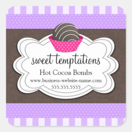 Hot-cacaochocolate-bommen Square-sticker Vierkante Sticker